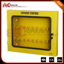 Elecpopular Manufacturer Customized Steel Plate Yelllow Lockout Boxes With Visible Window